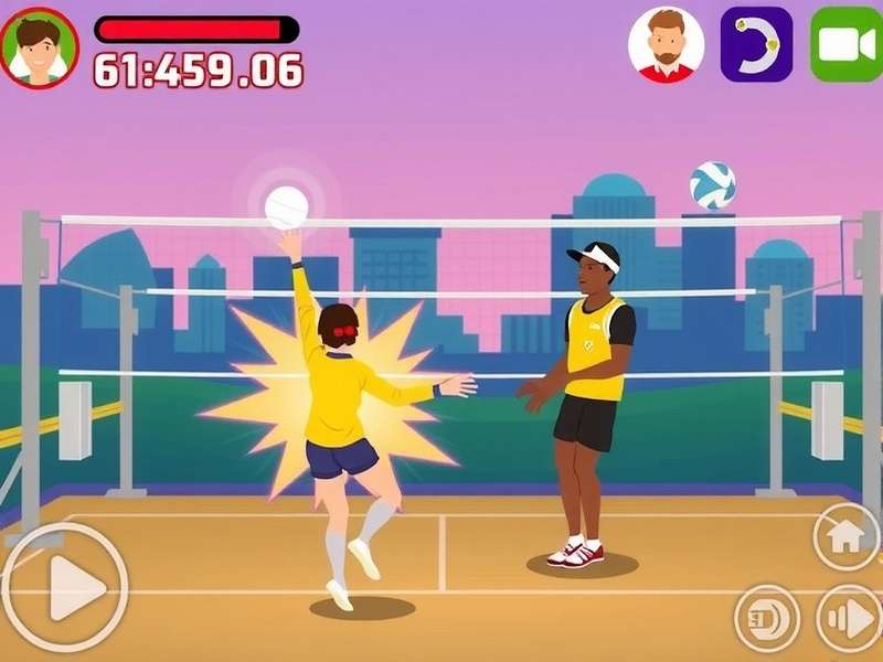 Intense gameplay moment showing a Splash attack in Bollywood Volley Splash Bollywood Volley Splash Gameplay